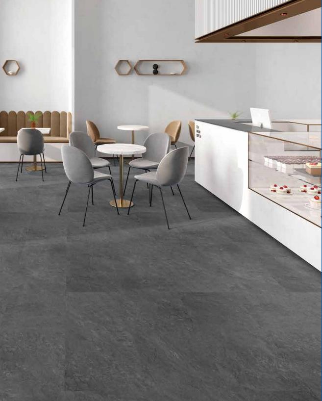 stone pattern spc flooring used in shop